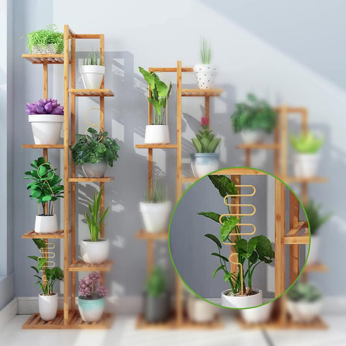 CANIPHA 4 Pcs Small Metal Trellis for Potted Plants,Gold Trellis for Climbing Plants Indoor,Small Trellis for Potted