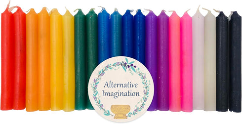 Alternative Imagination 4" Mini Taper Chime Candles, Unscented Box of 20, Great for Birthday Parties