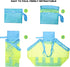 Mesh Beach Bag, Foldable Large Children's Storage Bag for Beach, Clothes, Towels, and Shells