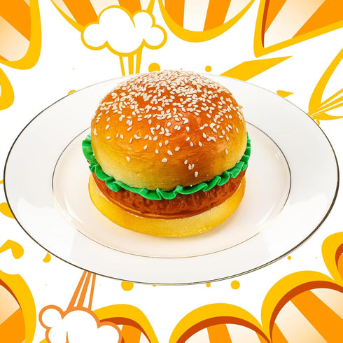 1 CroBlissful Pcs Artificial Hamburgers Realistic Fake Food Bread Model Photography Prop for Kitchen Food Fake Display