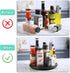 9" Lazy Susan Turntable Organizer for Cabinet, Wooden Lazy Susan for Table Top Dining and Pantry Countertop