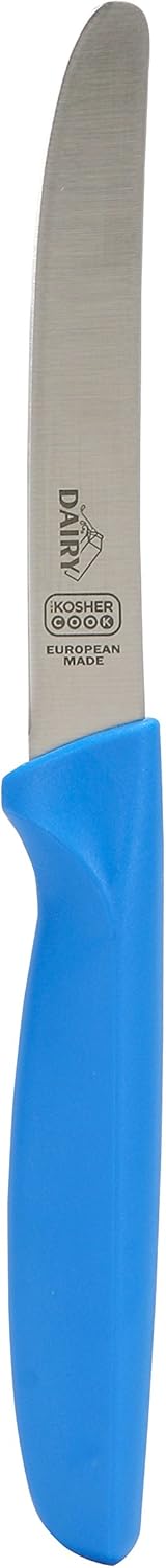 Kitchen Knife 3-Piece Set - 4.5 inches, Steak and Vegetable Knife, Razor Sharp Curved Tip, Color Coded Tools