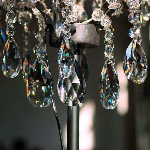 1ft 10pcs Teardrop Crystals Garland, Hanging Chandelier Crystals Prism Beads Chain for Wedding Home Decoration Clear