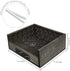 2 MyGift Vintage Gray Wood Egg Tray Holder with Black Metal, Tier Egg Storage Tray with Erasable Chalkboard Label