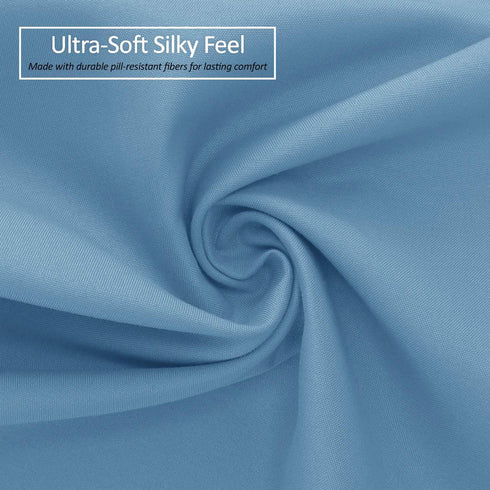 Nestl Soft Pillow Shams Set of 2 - Hotel Style Premium Microfiber Pillow Covers, King 20"x36", Blue Heaven