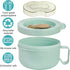 Yesland 4 Pack Soup Mug Containers with Lids, 28 oz Microwavable Ramen Bowl, Wheat Straw Noodle Cups, Green, Pink