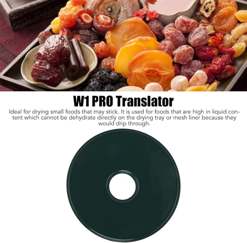 Fdit Round Silicone Food Dehydrator Sheets, Dehydrator Tray Liner for Fruit Roll, Dried Fruit Leather, Meat (Dark Green)