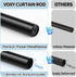 Black 1'' Diameter Curtain Rods for Windows 48 to 84 Inch, Modern Adjustable Heavy Duty Drapery Rod