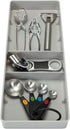 Kitchen Details 3 Compartment Adjustable Drawer Organizer | Utensil & Gadget Holder Tray | Cabinet & Storage