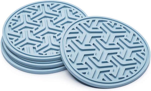 Urban Coasters Drink Coasters for Tabletop Protection - Set of 4 No-Slip Silicone Rubber