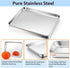 TeamFar 16 x 12 x 1 Inch Baking Sheet with Rack, Stainless Steel Cookie Baking Pan Tray for Roasting Cooling