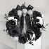 TUZAZO 10pcs Black Roses Artificial Flowers with Stems, Faux Silk Flowers for Bridal Gothic Wedding Bouquet and Home