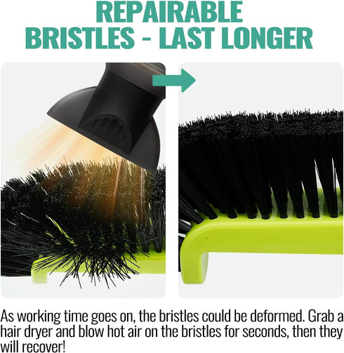 OSAMEDA 18" Swimming 1.25 Pool Brush Head for Cleaning Pool Walls, Curved Ends High-Efficiency Scrub Brush for Tile