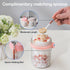 Ipukr 16 oz 6 Pack Overnight Oats Containers with Lids & Spoons, Reusable On-the-Go Cereal and Yogurt Cups, Mason Jars