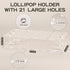 ANDGOO 2-Pack Cake Pop Stand, Clear Acrylic Lollipop Holder with 21 Holes for Weddings, Birthday Parties