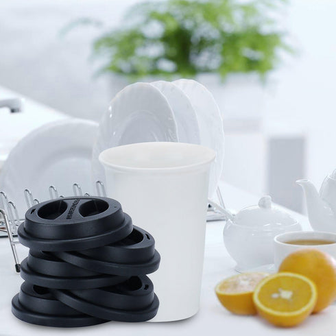 KSENDALO Coffee Mug Lids, Thicker Eco Reusable Silicone Travel Mug Cover Set, Mix-color (7pcs, 3.15" Inner Diameter)