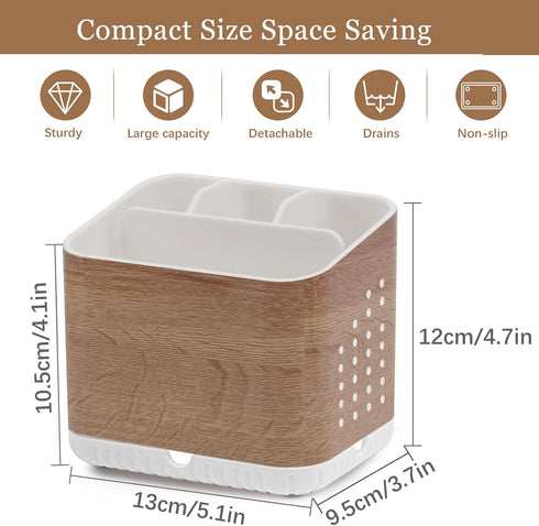 Toothbrush Holders for Bathrooms, Kids Electric Toothbrush and Toothpaste Organizer, 4 Slots Caddy for Countertop