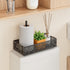 Toilet Tank Topper Paper Basket - Basket Decor Box with Magnetic Paper Towel Holder for Restroom Bathroom (Black)