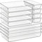 Criusia 12 Pack Large Clear Plastic Drawer Organizer Trays for Kitchen, Bathroom, Makeup, Office Storage
