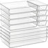 Criusia 12 Pack Large Clear Plastic Drawer Organizer Trays for Kitchen, Bathroom, Makeup, Office Storage
