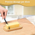 Bamboo Butter Dish with Lid, Dishwasher Safe Butter Holder for East/West Coast Butter Storage