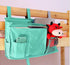 Bedside Storage Caddy, Hanging Bed Organizer for College Dorm Room, Hospital Bed Rails, Baby Bed, Camp (Green)