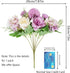 6 Pack Artificial Flowers, Realistic Fake Faux Peony Silk Hydrangea Plastic Carnations Daisy Arrangements for Wedding