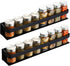 KES 16 Inch Aluminum Spice Rack Organizer, Wall Mount Seasoning Holder, Anodized Black, 2 Pack, KSR401S40-BK-P2