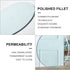 Top,1/4" Inch 18" Inch Round Glass Table Thick Tempered Pencil Edge Polish Glass Table Top Suitable for Dining, Coffee