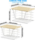 Countertop Trash Bag Holders with Wood Top, Large & Small Garbage Bag Dispenser for Kitchen, Pantry, Laundry Room