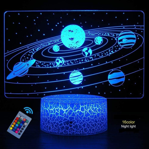 YTDZLTD Creative 3D Planet Lamp Night Light 16 Colors Changing USB Powered Remote