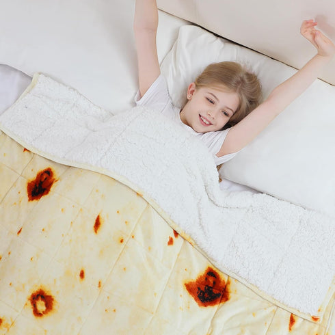 48"x 72"10lbs Cozy Aemicion Burrito Weighted Blanket for Adults Kids, Twin Size Weighted Blanket,Machine Washable