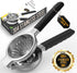 Stainless Steel Lemon Squeezer - Metal Citrus Juicer with Silicone Handles, Large Manual Citrus Press Juicer