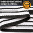 Cotton Black and White Striped Rug (27.5 x 43 Inches), Washable Outdoor Hand-Woven Reversible Stripe Rug