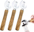 3 PACK Stainless Steel Kitchen Utensil Multifunctional Lid Remover with Wood Handle, Bottle Punch Can Opener