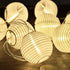 9.4Ft 10 Count RJZZ Lantern String Lights White Lantern Lights Nylon Lanterns with Lights Battery Operated String