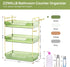 Counter Countertop 3-Tier) Bathroom Organizer with Hair Dryer Holder and Toothbrush Holder, Acrylic Vanity Tray