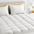 SLEEP ZONE Cotton Mattress Pad, Extra Long Twin College Dorm Bedding, Soft Fluffy Mattress Topper, Machine Washable