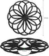 Smithcraft Silicone Trivets for Hot Dishes, Heat Resistant Mats for Kitchen Decor, Round Trivets Set of 3, Merlot Red