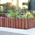 Worth Garden 3.5 Ft Wooden Short Fence, Outdoor Landscape Edging Decorative Border, Brown (H:7.9'', 42'' L)