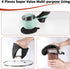 Oven Mitts and Pot Holders Set, 6 Pcs, High Heat Resistant, Large Size, Non-Slip Silicone Surface (Black)