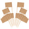 Senkary 100 Pack Blank Toothpick Flags, Kraft Paper Food Signs Cheese Markers for Charcuterie Board Accessories