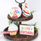 Huray Rayho Birthday Tiered Tray Decor Celebration Wooden Sign Colorful Birthday Party