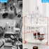 FSyueyun 2-Tier Corner Bathroom Counter Organizer, Tool-Less Installation Vanity Shelf, Small Plastics Makeup Tray