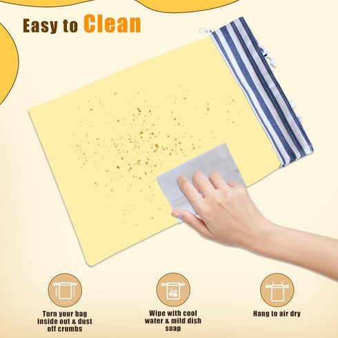 2 Pack Beeswax Bread Bags for Homemade Bread, Sourdough, Reusable Bread Bag XL Eco-Friendly Fresh Food Storage