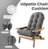 Grey,1 UDPATIO Adirondack Chair Cushion with Ties - Fade-Resistant Waterproof Outdoor Recliner High Back Seat Pads