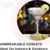 Oggi Stainless Steel Margarita Glasses, 12oz, Set of 2, Unbreakable for Outdoor Use