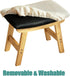 viewcare Foot Stools Ottoman, Small Soft Footrest Ottoman with Wood Legs, Sofa Footrest Extra Seating for Living Room