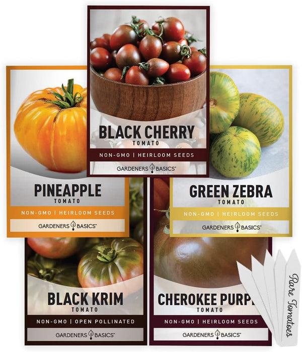 Gardeners Basics, 5 Rare Tomato Seeds for Planting Variety Pack Heirloom Tomato