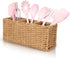 Ayiaren Wicker Flatware Caddies, Best Kitchen Silverware Organizer, Storage for Countertop, Party Utensil Holder